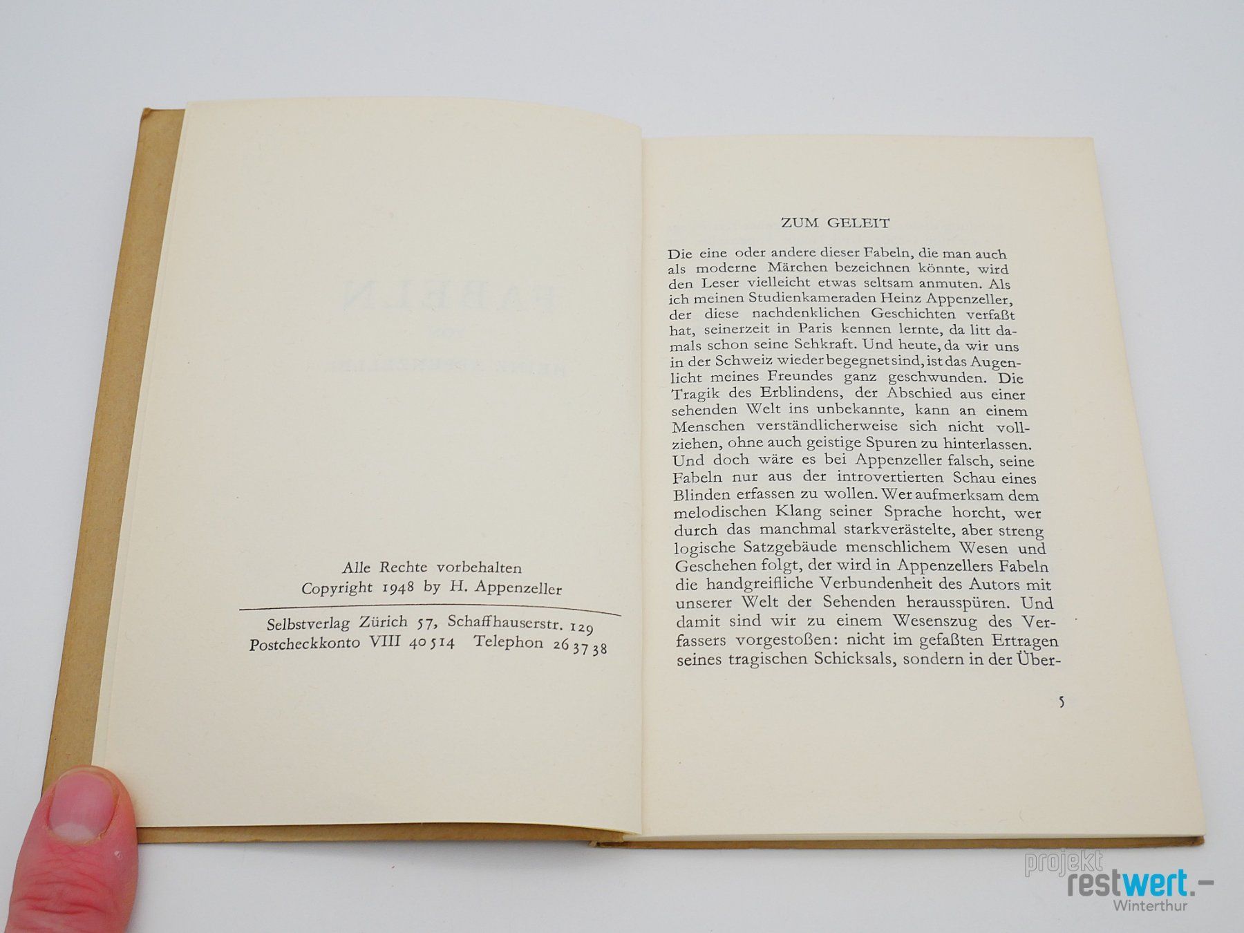 Libri: HEINZ APPENZELLER Fabeln – Usato da Winterthur venduto da Restwert_Winterthur 1