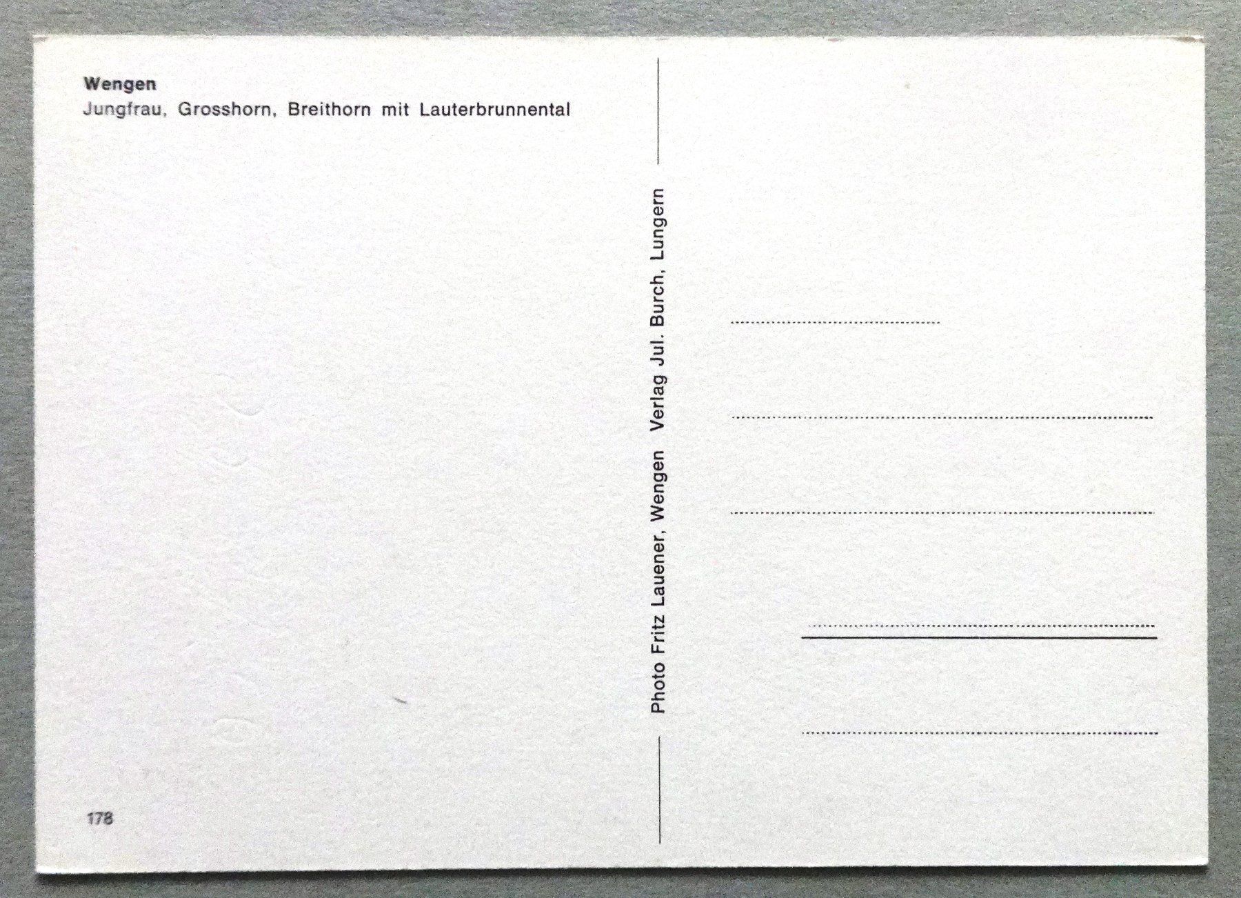 Cartes postales: Wengen – D'occasion à Fétigny par Billy2miny 1