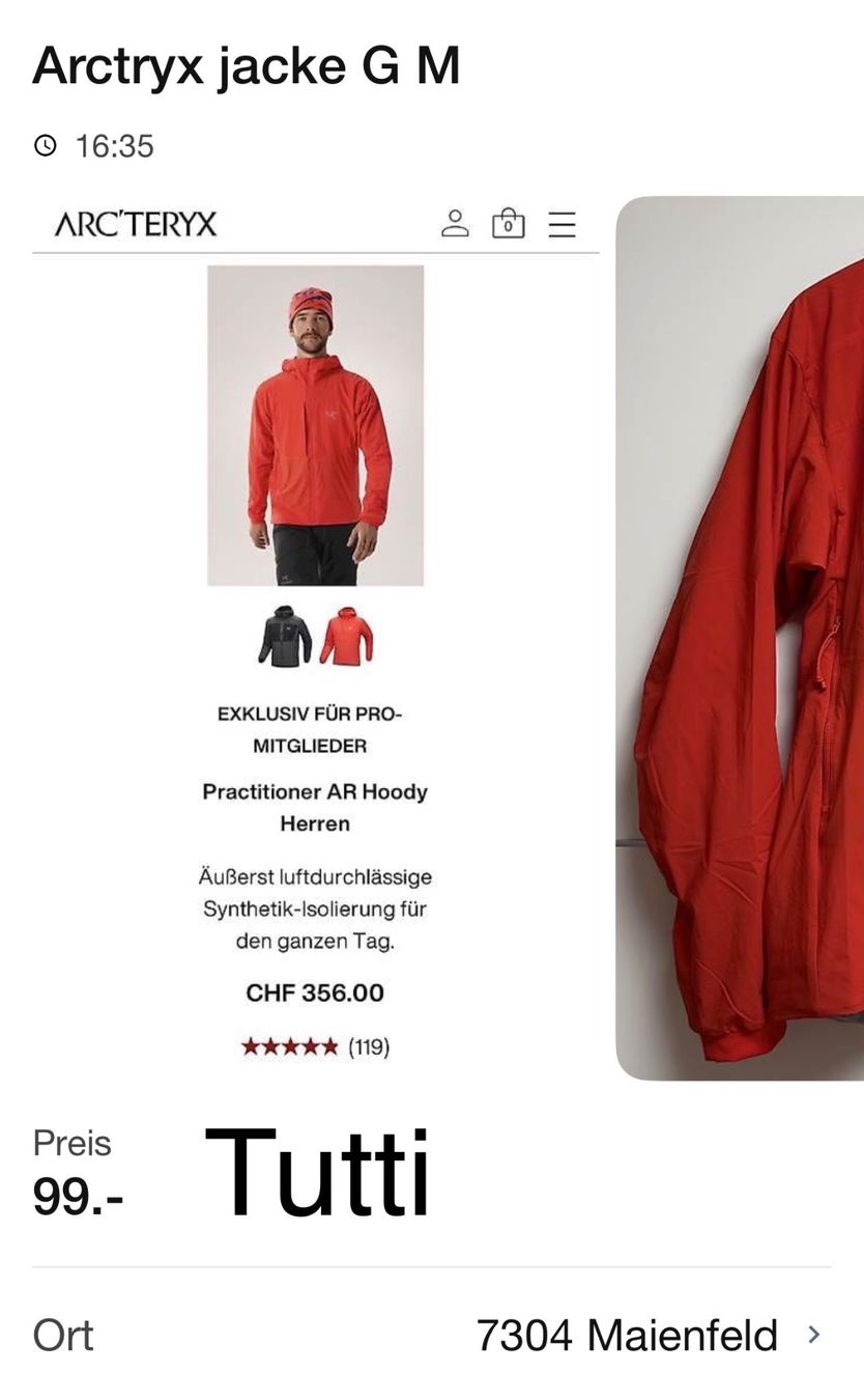 Arcteryx Vestes: Arctryx PRACTITIONER AR HOODY  G M – Neuf avec emballage d'origine à Maienfeld par tobeyl2020