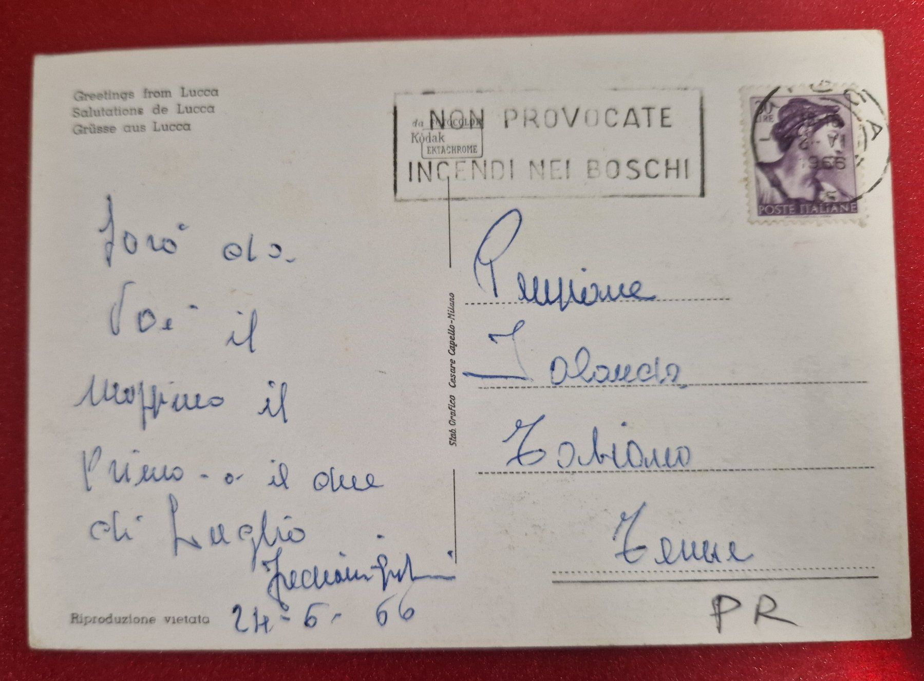 Cartoline postali: Saluti da Lucca 1966 – Usato da Melchnau venduto da Arthurius 1