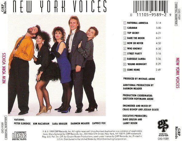CDs: NEW YORK VOICES Caprice Fox Peter Eldridge  Vocal-Jazz CD – Gebraucht aus Kandergrund von Sososo 1