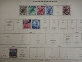 China Auslandpostamt Sammlung auf uralten Vordruckseiten. Si