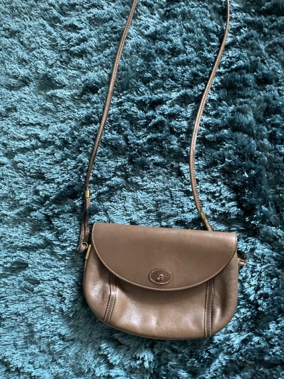 Sac Bandoulière Etienne Aigner – Cuir Noir Et Toile Signature, 11 Pouces (Occasion)