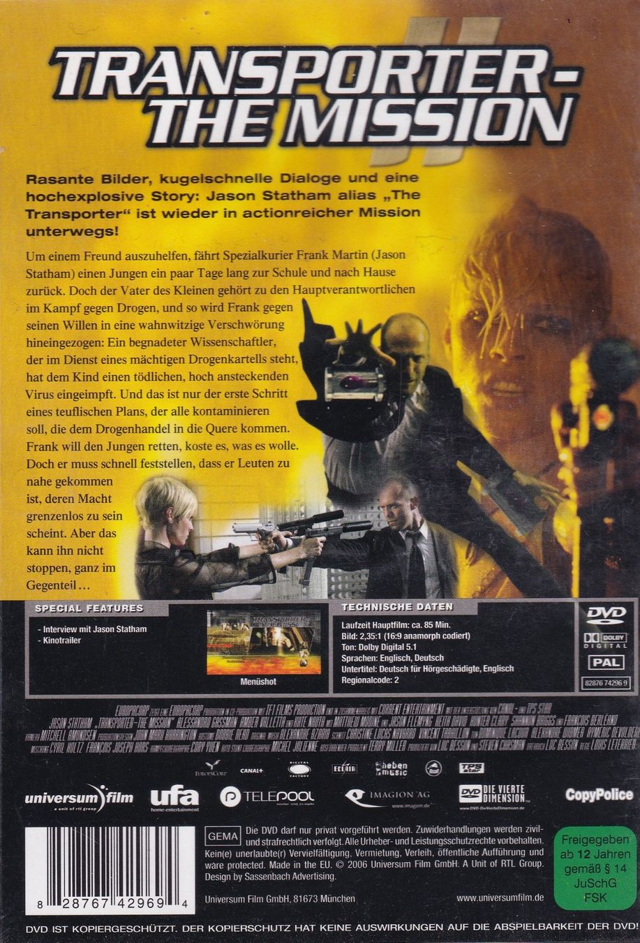 Tutti i DVDs: DVD ab Fr. 1.--, Transporter - The Mission – Usato da Lausen venduto da Mondeo10628 1