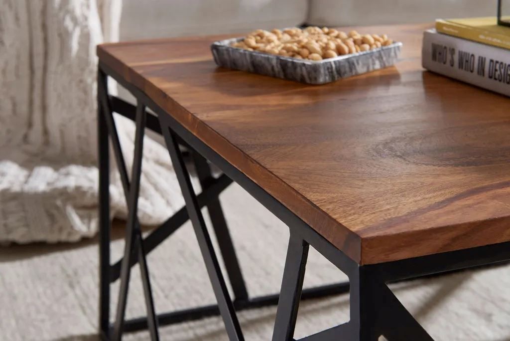 Tische: Couchtisch Sheesham Massivholz – Neu und originalverpackt aus Winterthur von aredo 5