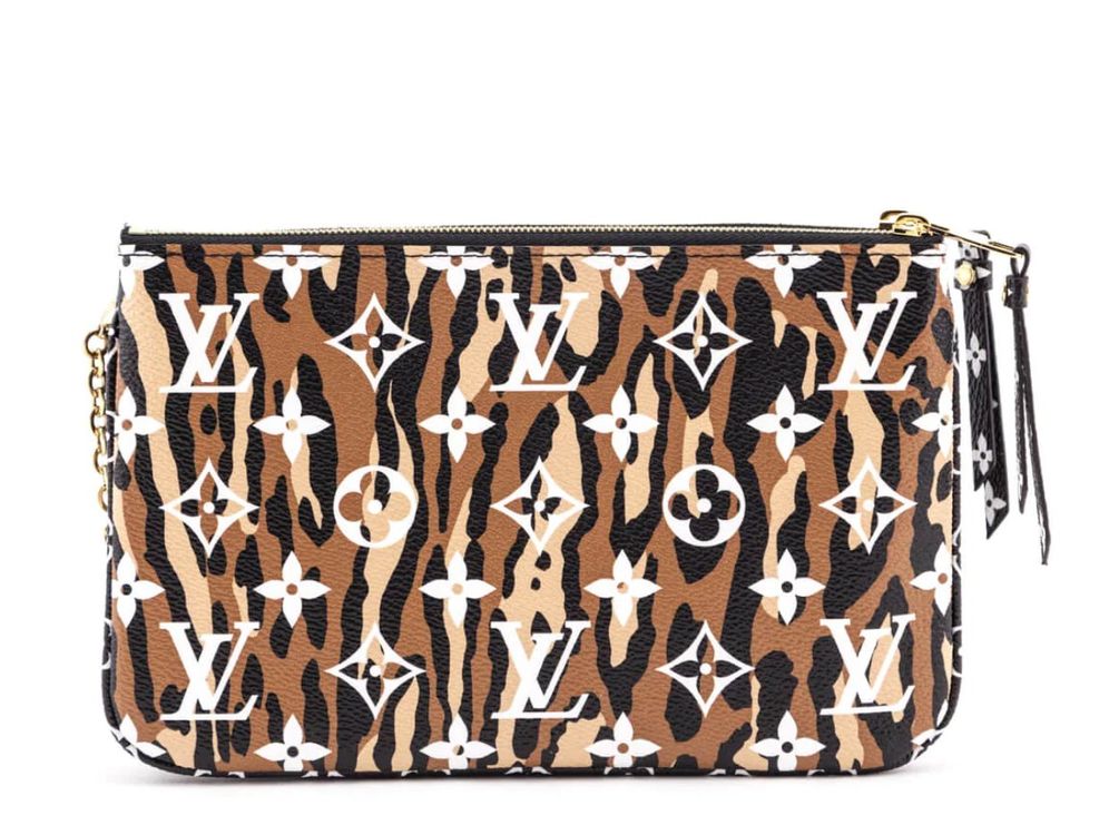 Louis Vuitton  Monogram Giant Jungle Pochette Double Zip Black