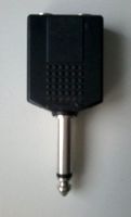 Adapter Klinke 6,3/ 2x Buchse 6,3 mono