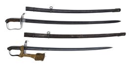 Austria, 2 M1861 officer's sabers / sabres / säbel