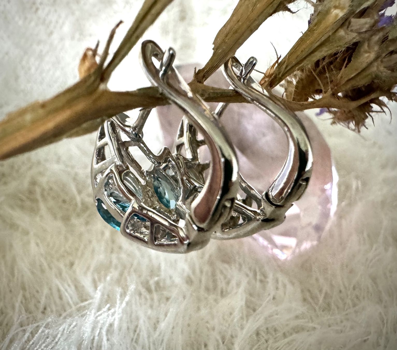 Ohrringe & -stecker: Ohrringe Blau Topaz mit 925 Sterling Silver – Neu (gemäss Beschreibung) aus Zürich von LIBELLA13 2