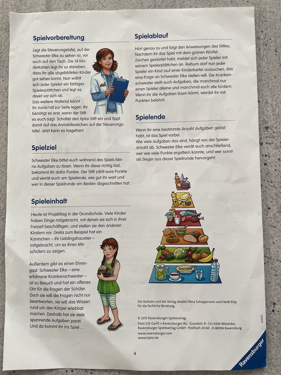 Ravensburger Spiele: tiptoi Dein Körper und Du – Gebraucht aus Langenthal von littlegirls 1