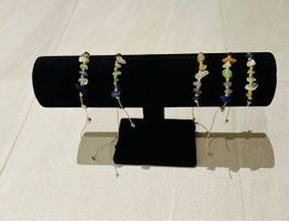Bunte Naturstein-Splitterarmbänder, verstellbar