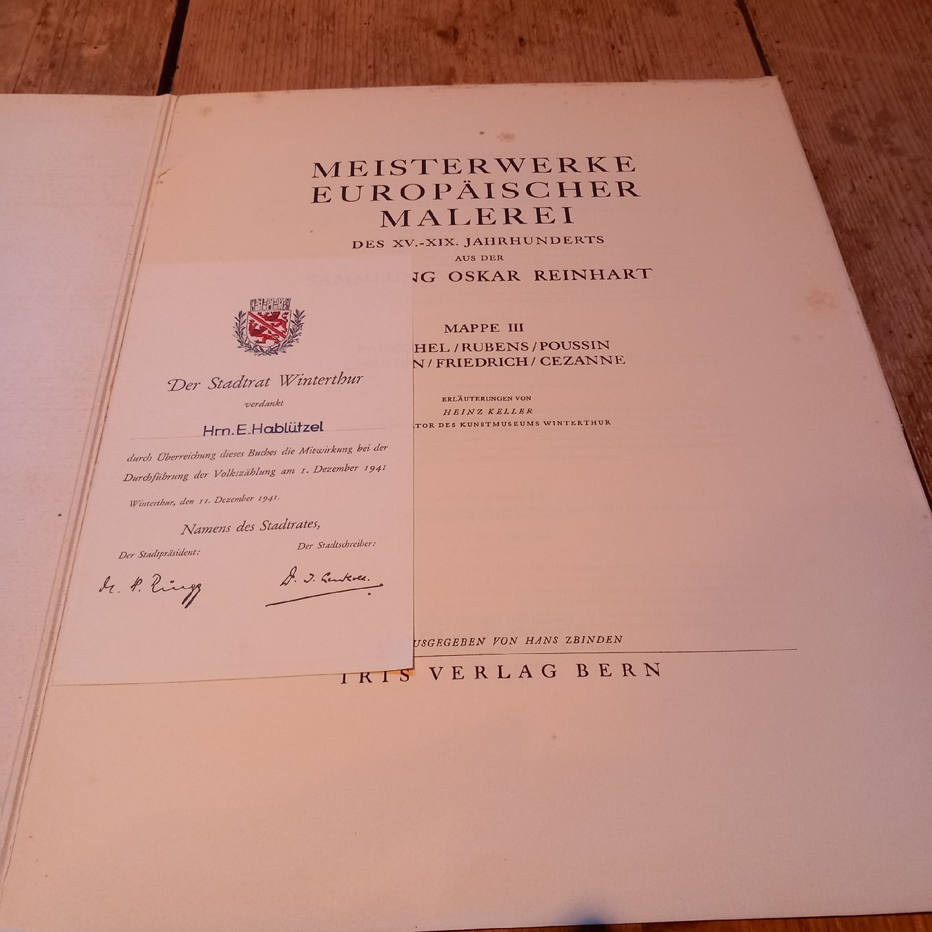Documenti: Oskar Reinhart – Usato da Ebnat-Kappel venduto da blazzi 2