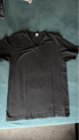 Schwarze Männer T-Shirts, 4 Stk, Grösse M