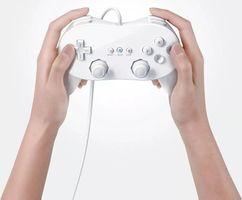Nintendo Wii Controller Pro Classic Gamepad Joypad weiss