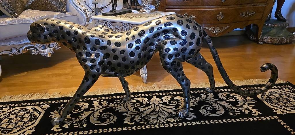 Sculture & Statue: Lebensgrosser Gepard aus versilberter Bronze – Usato da Kaufdorf venduto da Nati-Nati 2