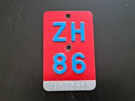 Velonummernschild ZH 86