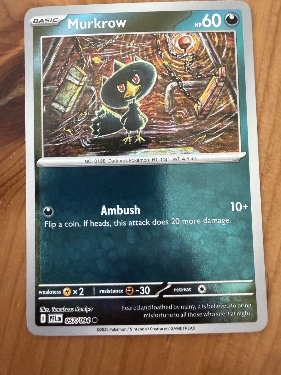 Pokémon Carte collezionabili: Murkrow (PFL057) – Nuovo (secondo la descrizione) da Vevey venduto da Matx