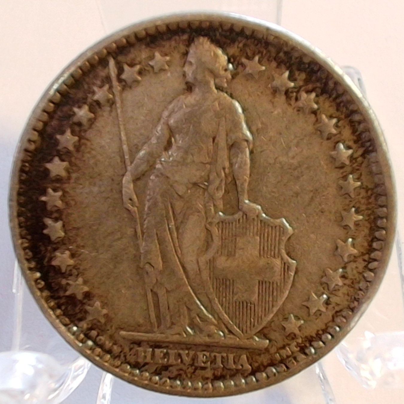 Alle Münzen: 2 Fr. 1921 Silber (Ref.201) – Gebraucht aus Amriswil von Digit_all 1