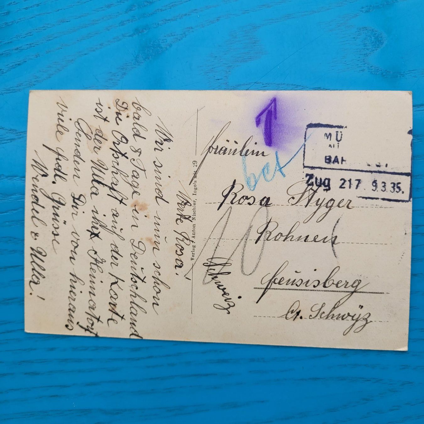 Cartoline postali: Langenbruck 1935 – Usato da SCHÜBELBACH venduto da CoKaHa 1