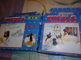 2 x Pingu Puzzle, 44x54cm, Vintage, Winter, Komplett !!!!