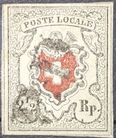 Poste Locale 14I.1.01 Typ 4 erst Druck mit Attest kat. 3100