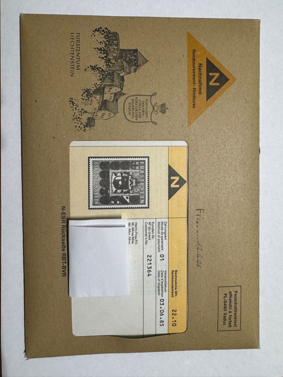 Tutti i francobolli: Set ungeöffnet lichtenstein 1985 – Nuovo e nell'imballaggio originale da Bütschwil venduto da sof_p98b