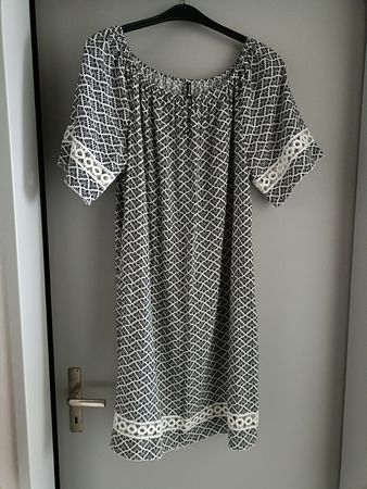 Chicoree Sommer Kleid XL, Viscose, schwarz/weiss, Spitze,