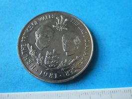 Guernsey 1981, 25 Pence  - Sondermünze unzirkuliert