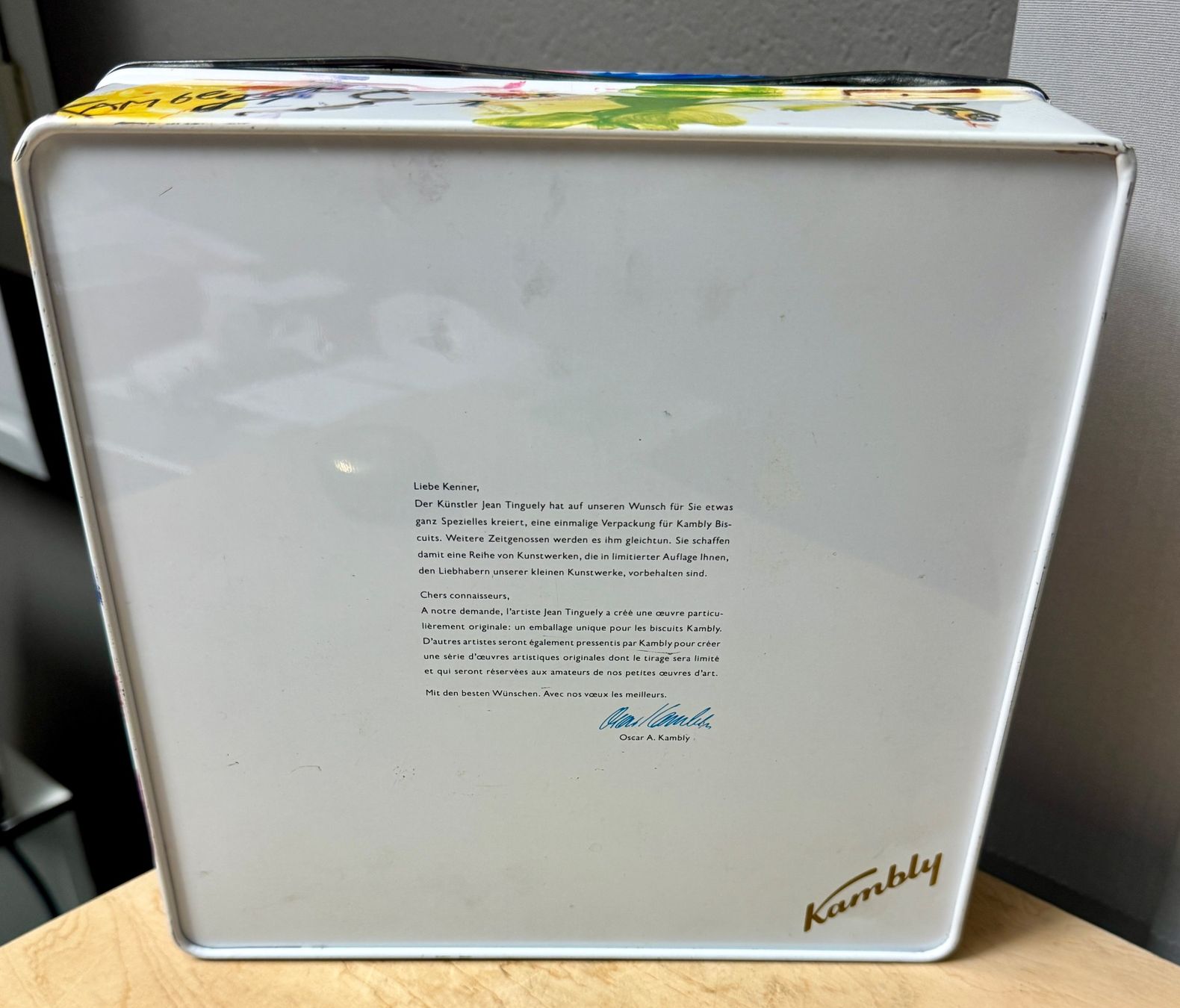 Kambly Contenitori & Simili: Kambly Blechdose Tinguely von 1989 – Usato da Rothrist venduto da Luckywinner 5