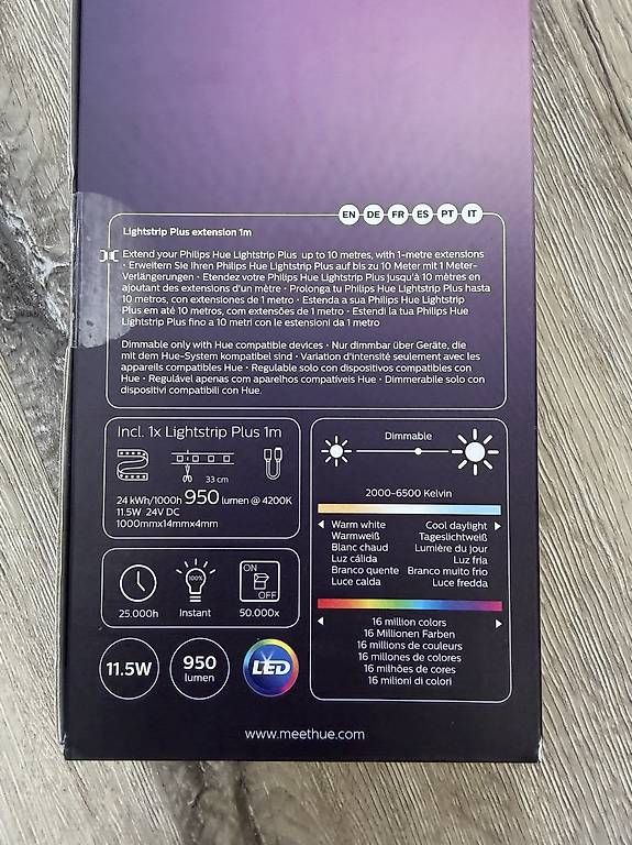 Philips Lampade: FABRIKNEU - Hue Lightstrip Plus 1m Erweiterung – Nuovo e nell'imballaggio originale da Wintersingen venduto da SirMarcolino 2