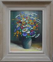 Blumenstrauss in Vase Ernst Fuchs 1921–2010