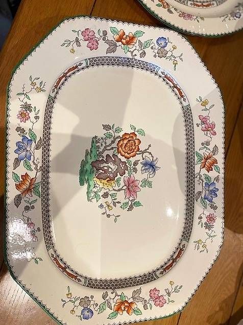 Set di piatti: Très beau service en faïence anglaise SPODE – Usato da Colombier NE venduto da Boy48 3