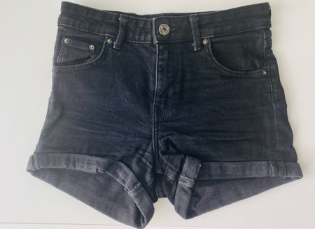 Shorts neri in denim, taglia S