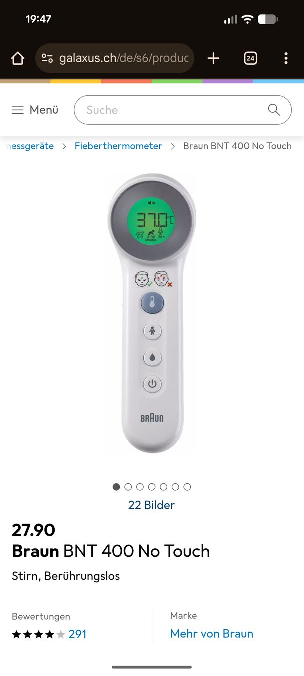 Braun Altro per la casa: Stirn thermometer Braun BNT 400 No Touch – Nuovo (secondo la descrizione) da Tann venduto da the_p6qz