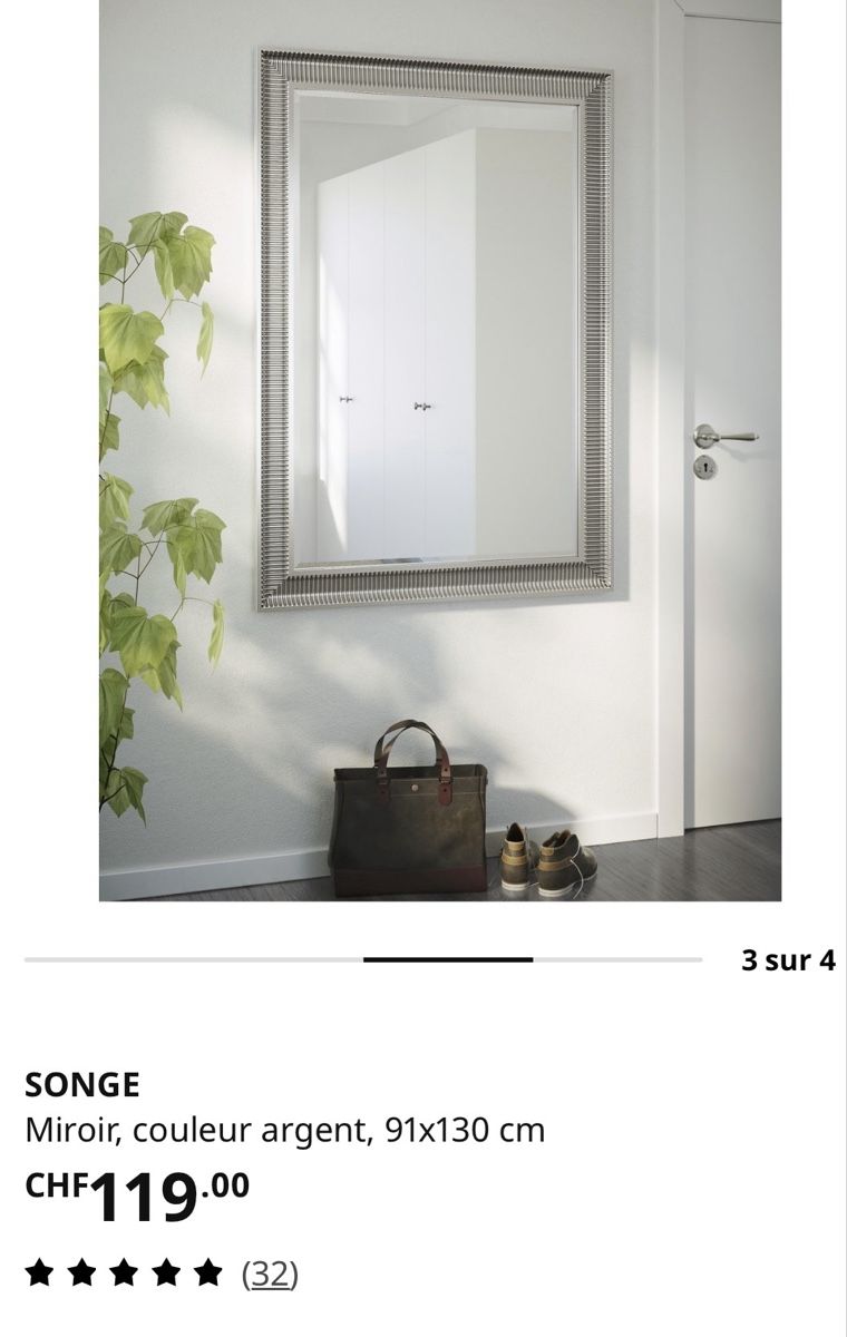 Specchi: Miroir Songe IKEA 91 x 130 – Usato da St-Légier-Chiésaz venduto da joe_5gxd 3