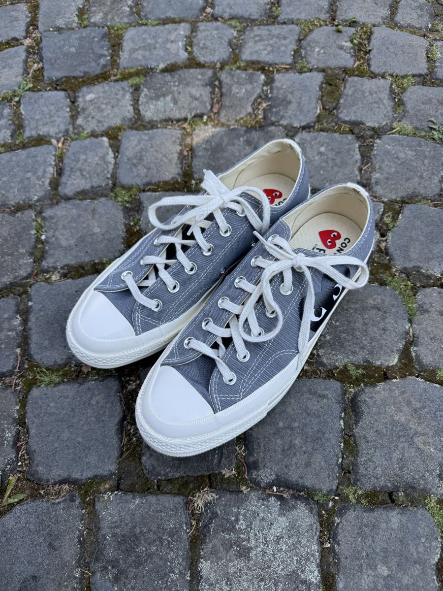 Comme Des Garcons Scarpe da uomo: Converse Chuck 70 CDG Play Grey Sneakers Rare – Nuovo (secondo la descrizione) da Effretikon venduto da rus_2l2p 1