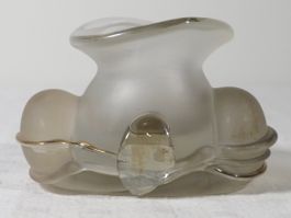 Elegante Art-Deco Rauch-Glasvase (vintage)
