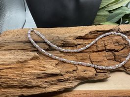 Collier Rosenquarz und Perlen, 42cm
