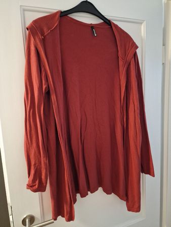 Hoodie Strickjacke, rostrot, Gr. XL ideal für den Herbst