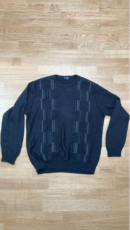 Pullover Herren dunkelblau mit Muster Grösse L guter Zustand