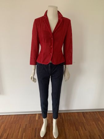 AKRIS: Herrlich leichter, roter Sommer-Blazer, 36