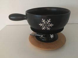 Käsefondue-Set - Caquelon 22 cm/2 l Keramik / tolles Design