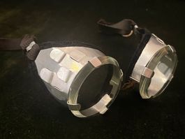 Antike Schutzbrille Motorradbrille Steampunk ca. 1950er