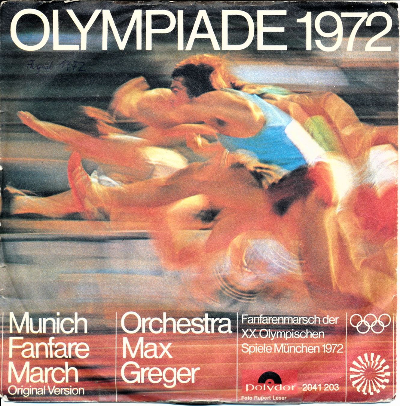 Dischi in vinile: MAX GREGER ORCHESTRA - OLYMPIADE 1972 (7'' Vinyl Single VG) – Usato da Hedingen venduto da Studers