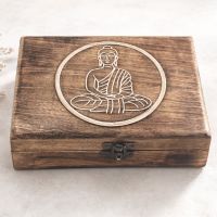 Schmuckschatulle Schmuckästchen Holz 16x11 Buddha  m