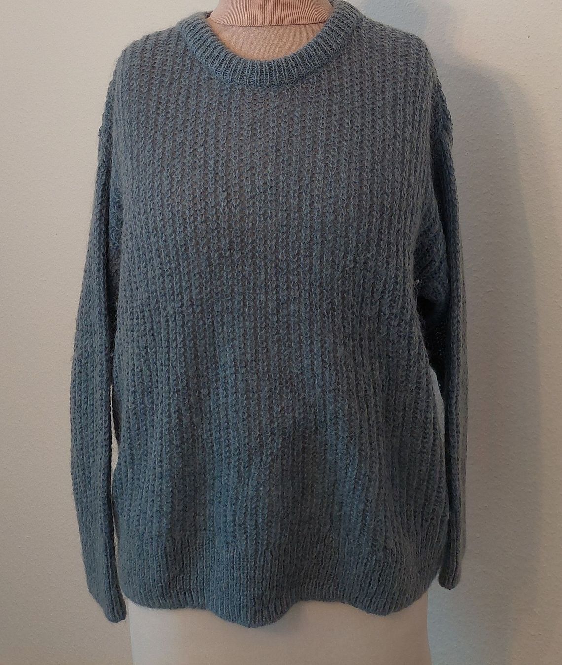 Hallhuber Maglioni & Felpe: Hallhuber Strickpullover, hellblau/grau. Gr. S – Usato da Gwatt (Thun) venduto da Letzte-Chance