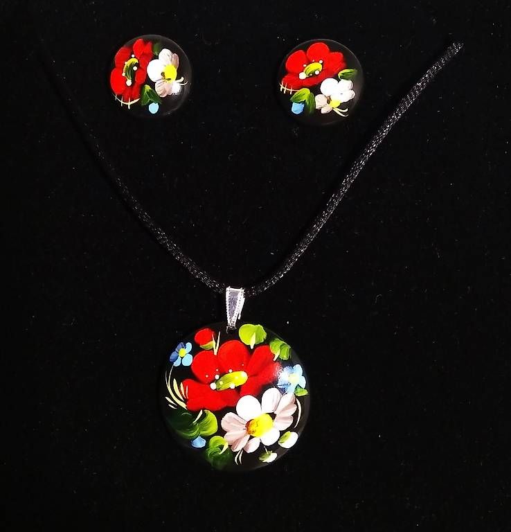Altri gioielli: Ensemble collier et boucles d'oreilles fleuris – Nuovo e nell'imballaggio originale da Chamoson venduto da OkGeo