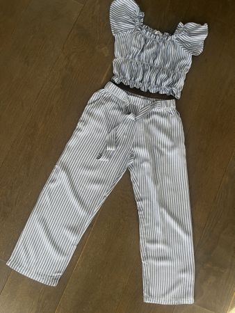 Gemo Set été rayé, haut taille 10, pantalon taille 12! 53