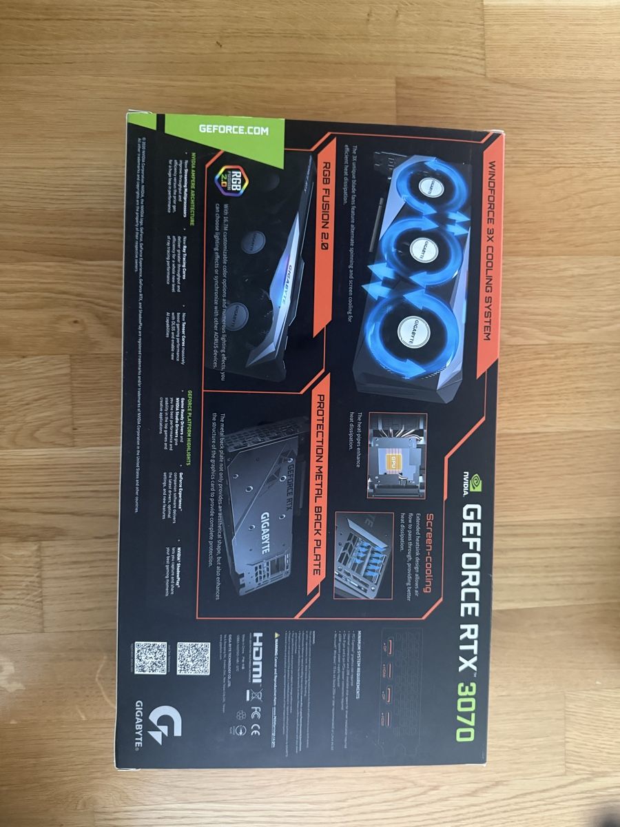 Gigabyte Cartes graphiques: GEFORCE RTX 3070 GIGABYTE GAMING OC 8G – D'occasion à Romanshorn par bru_q8mt 1