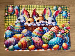 Tolle Osterhasen Fussmatte / Duschmatte ca 60x87 cm